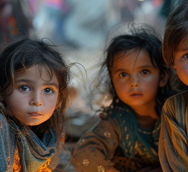 Girls in a rural community watching attentively, representing CADED foundation's commitment to bringing education and technology to vulnerable children.